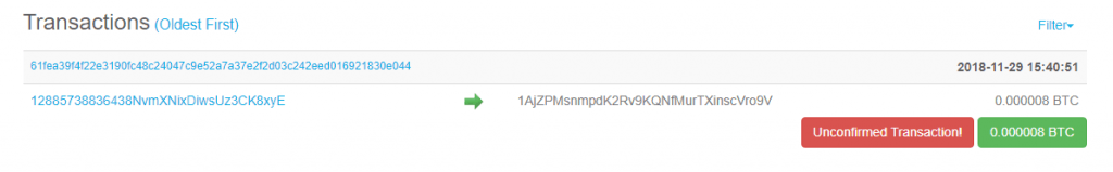 ASV varas iestādēm neizdodas nobloķēt bitkoina adreses 9 BTC Transakcija 2