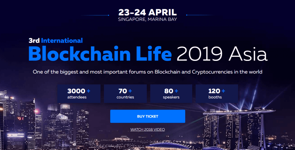 23.-24. aprīlī Singapūrā notiks forums Blockchain Life 2019, pulcējot 3000 dalībniekus un nozares top kompānijas 7 23.-24. aprīlī Singapūrā notiks lielākais forums Blockchain Life 2019, pulcējot 3000 dalībniekus un nozares top kompānijas