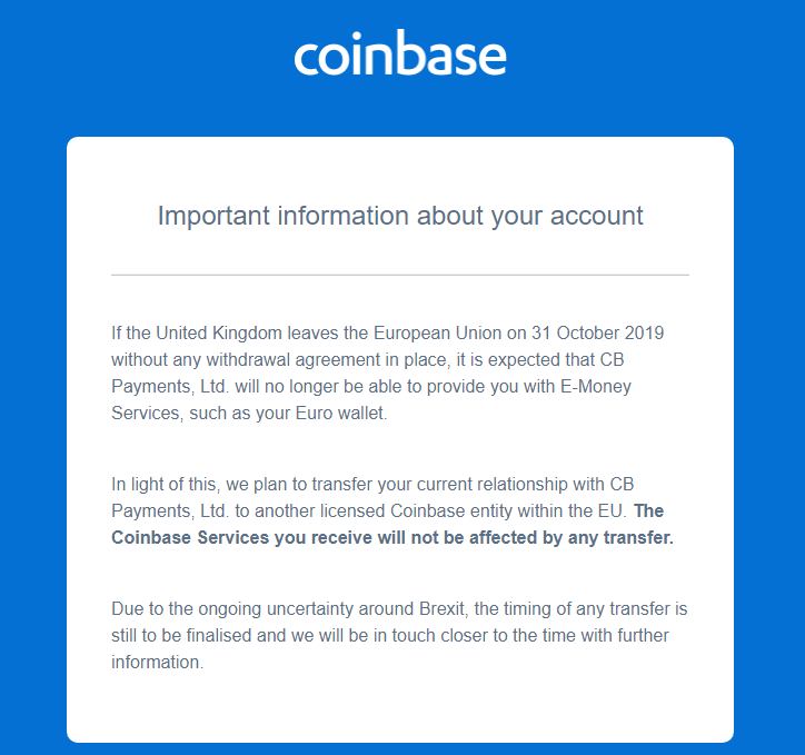 Coinbase brīdina savus klientus 5 Coinbase brīdina savus klientus