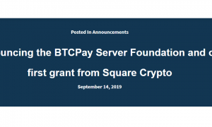 Square piešķīrusi 100 000 $ BTCPay Server