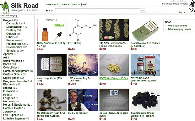 Kas biežāk tiek izmantots pretlikumiskā darbībā - bitkoins vai skaidra nauda? 6 Silk Road lapa