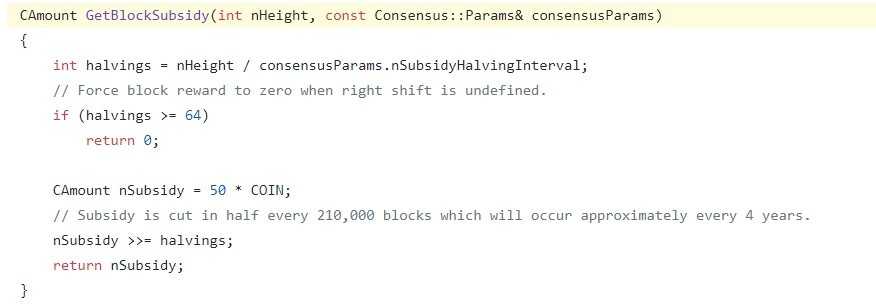 BTC halvinga kods