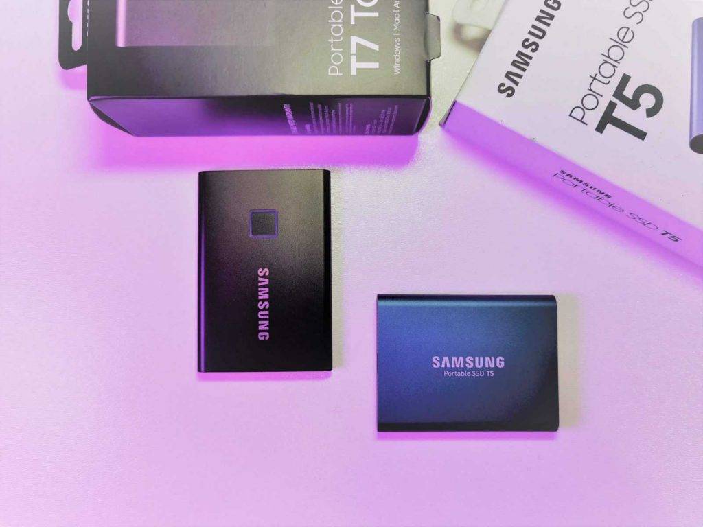 Samsung ārējie diski T5 un t7