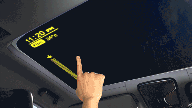 Prezentēts viedais automašīnu logu un lūku tonējums ar balss un sensoro vadību BOE 7 BOE Skyview Tonejums