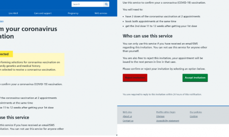 Apvienotās Karalistes Valsts veselības dienesta vārdā rakstītas pikšķerēšanas e-vēstules piemērs