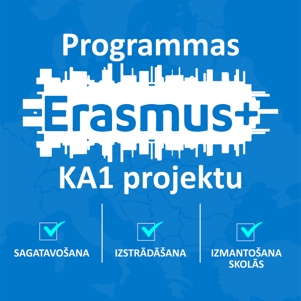 Ventspils Digitālais centrs piedāvā apgūt programmas Erasmus+ KA1 projektu sagatavošanu, izstrādi un īstenošanu skolā