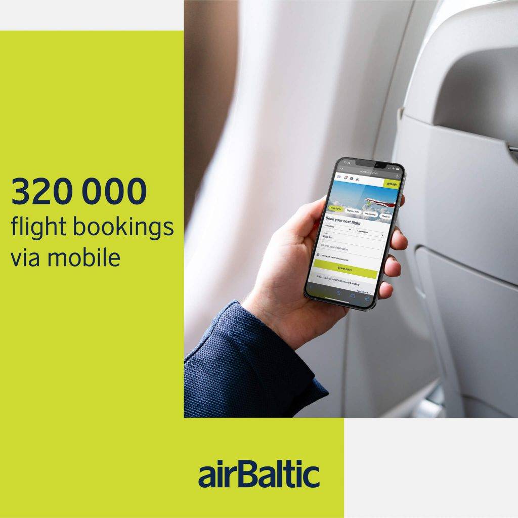 airBaltic mobilo biļešu rezervāciju skaits pērn sasniedzis 320 000 5 airBaltic mobilo biļešu rezervāciju skaits pērn sasniedzis 320 000