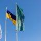 RTU piešķir stipendijas ukraiņu studentiem un Ķīpsalā paceļ Ukrainas karogu