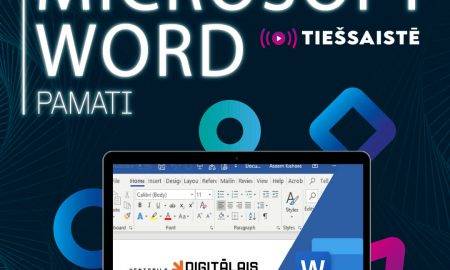 Ventspils Digitālais centrs aicina tiešsaistē apgūt Microsoft Word pamatus
