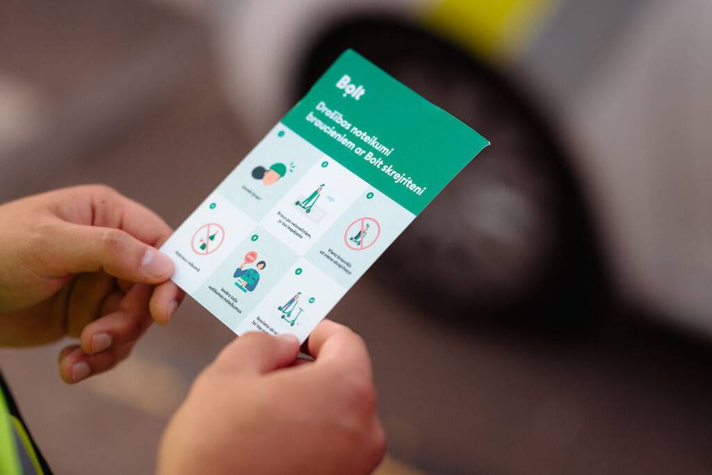 “Bolt” pievienojās Ceļu policijas skrejriteņu braucēju pārbaudei Rīgā 11 “Bolt” pievienojās Ceļu policijas skrejriteņu braucēju pārbaudei Rīgā