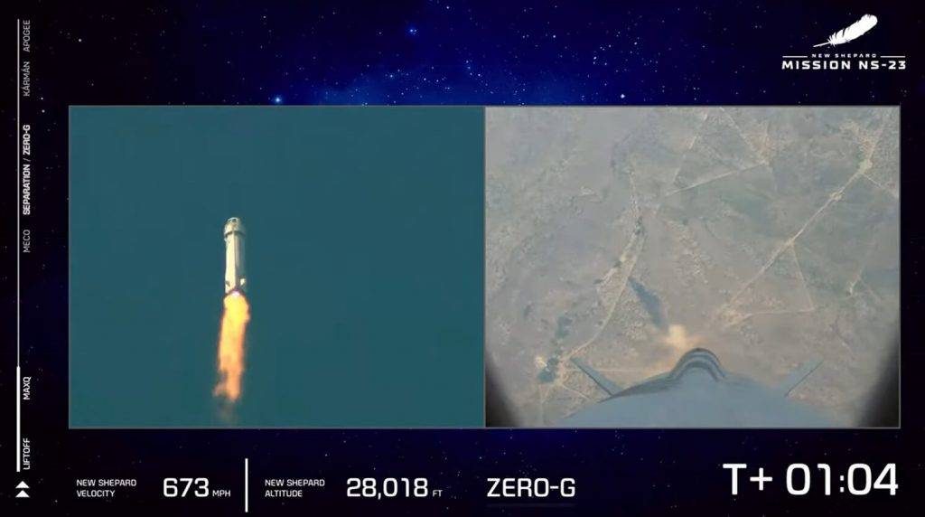 Video ar kosmosa kuģa Blue Origin New Shepard avārijas katapultēšanos