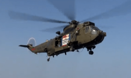 Video ar Sea King helokopteriem, ko Apvienotā Karaliste nodos Ukrainai