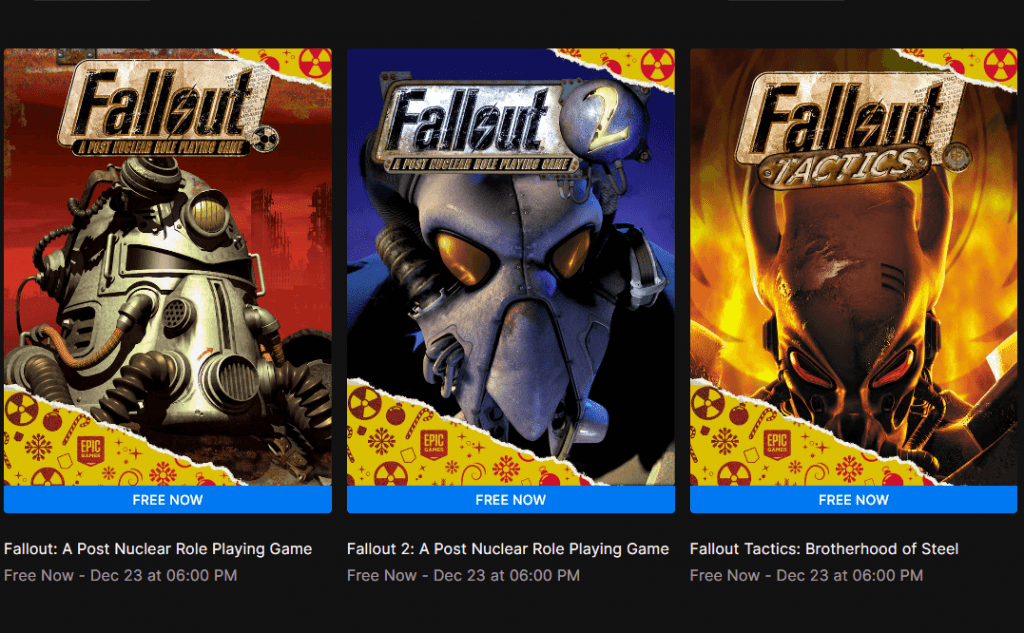 Kā bez maksas iegūt Fallout Classic kolekciju no Epic Games Store