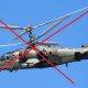 Pretgaisa aizsardzības raķetes trāpījums Krievijas helikopteram K-52 ir rets gadījums (Video)