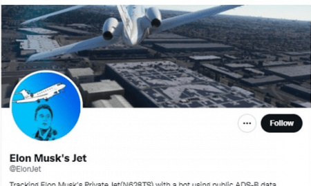 Twitter konts @ElonJet