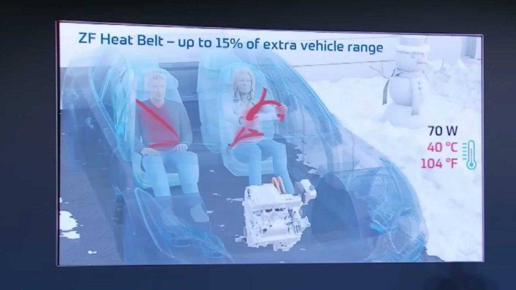 ZF prezentē apsildāmās auto drošības jostas Heat Belt 7 ZF prezentē apsildāmās auto drošības jostas Heat Belt