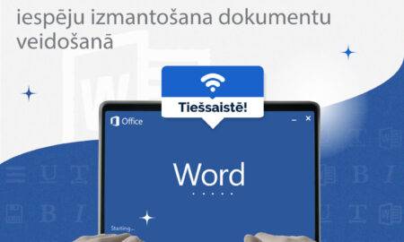 Ventspils Digitālais centrs aicina tiešsaistē apgūt MS Word iespēju izmantošanu dokumentu izveidē