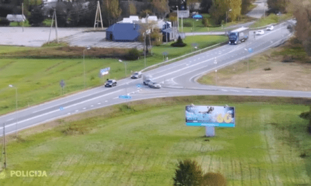 Valsts policija ar drona palīdzību nepilnu divu stundu laikā pieķer 30 nekaunīgu autovadītāju