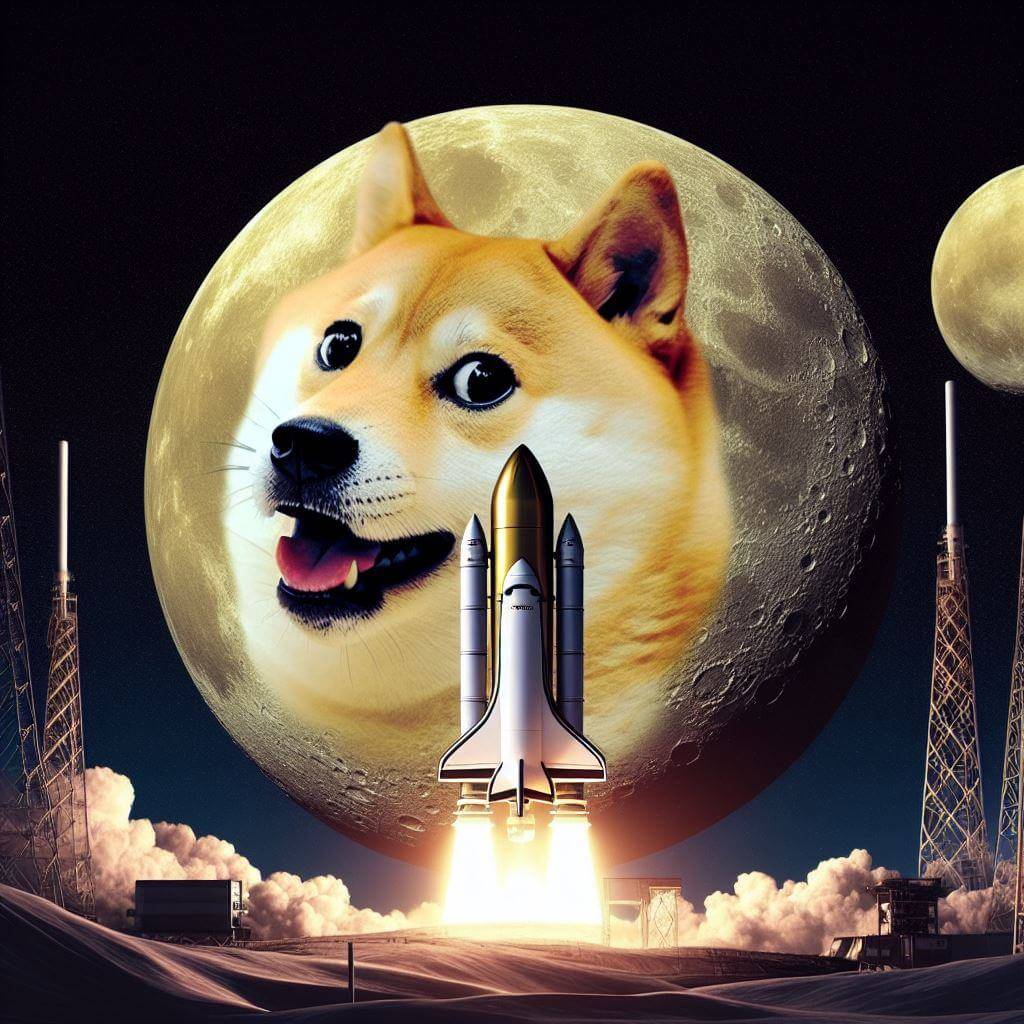 Arī Dogecoin finansē SpaceX misiju uz Mēnesi