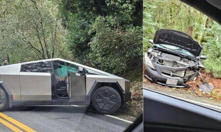 Automašīna Tesla Cybertruck jau ir iekļuvusi negadījumā
