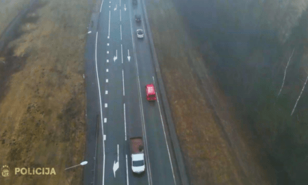 Valsts policija Zemgalē uzrauga satiksmi, izmantojot dronu