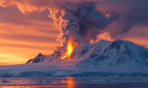 Vulkāns Antarktikā katru dienu izmet zeltu 6000 dolāru vērtībā