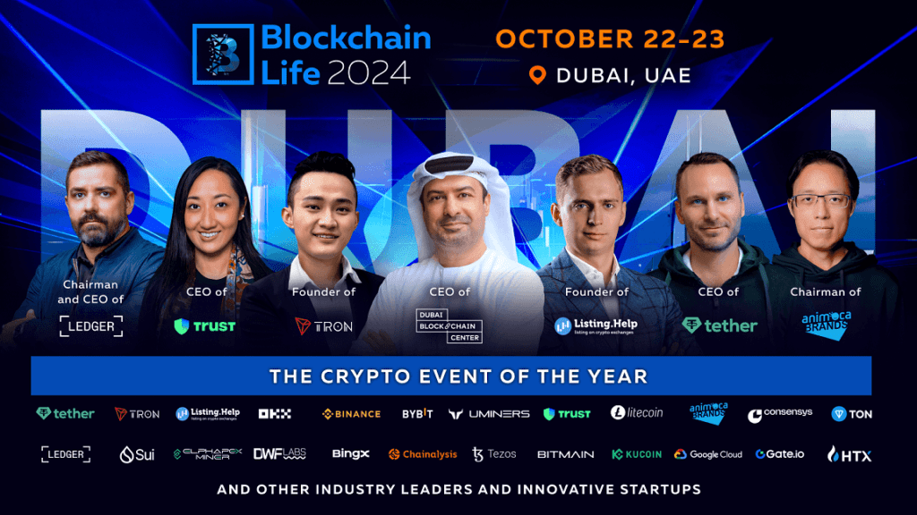 Blockchain Life 2024 forums Dubaijā: kāpēc ir vērts uz to doties un kāpēc jums vajadzētu iegādāties biļeti jau tagad?