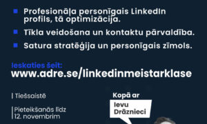 Ventspils Digitālais centrs aicina piedalīties tiešsaistes meistarklasē “Efektīva LinkedIn profila veidošana”