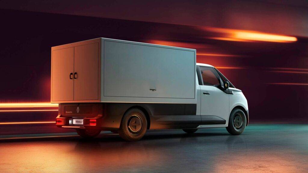 Renault izvirza pamata noteikumus jaunai elektrisko vieglo komercautomomiļu ērai ar ESTAFETTE, GOELETTE UN TRAFFIC 15 RENAULT izvirza pamata noteikumus jaunai elektrisko vieglo komercautomomiļu ērai ar ESTAFETTE, GOELETTE UN TRAFFIC