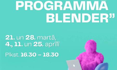 Zinātnes centrs VIZIUM piedāvā skolēniem tiešsaistē apgūt animācijas izveidi programmā Blender