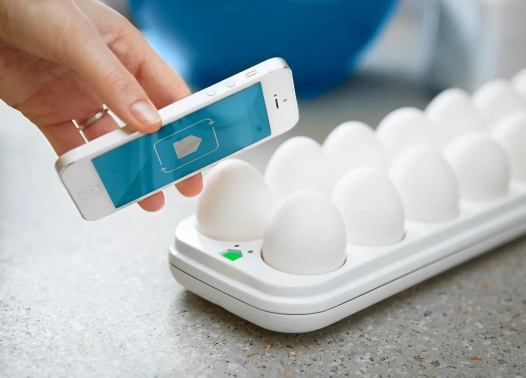 Viedā olu kastīte: zina, cik olu jums ledusskapī palicis