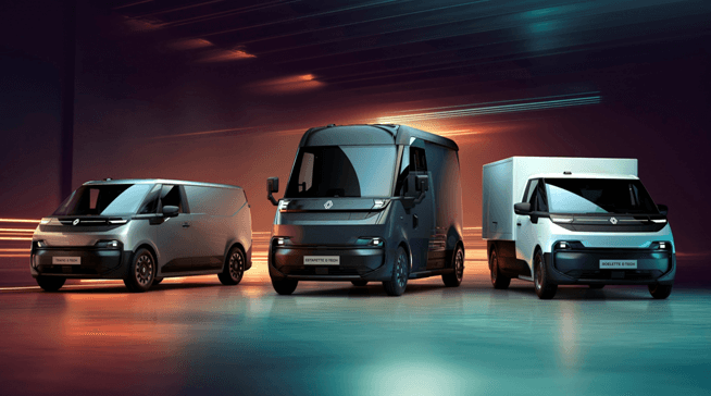 TRAFIC, ESTAFETTE UN GOELETTE – pirmie AMPERE ražotie RENAULT programmdefinētie automobiļi 5 AMPERE ražotie RENAULT