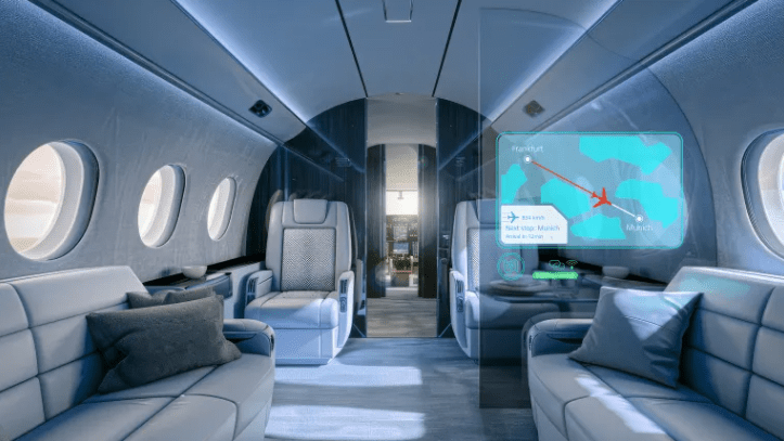 Lidmašīnu iluminatoros būs redzami ainavisko objektu nosaukumi, lidojuma karte un āra temperatūra 8 Lidmašīnu drošība kļūs augstāka