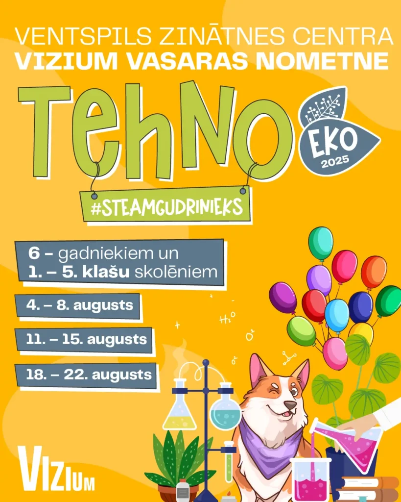 VIZIUM arī augustā aicina mazos gudriniekus uz vasaras nometni TehnoEko 5 VIZIUM arī augustā aicina mazos gudriniekus uz vasaras nometni “TehnoEko