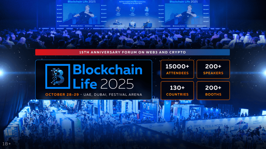 Pasaules kriptovalūtu līderi pulcēsies Dubaijā uz 15. jubilejas Blockchain Life Forum pasākumu 5 Pasaules kriptovalūtu līderi pulcēsies Dubaijā uz 15. jubilejas Blockchain Life Forum – jau 28.–29. oktobrī