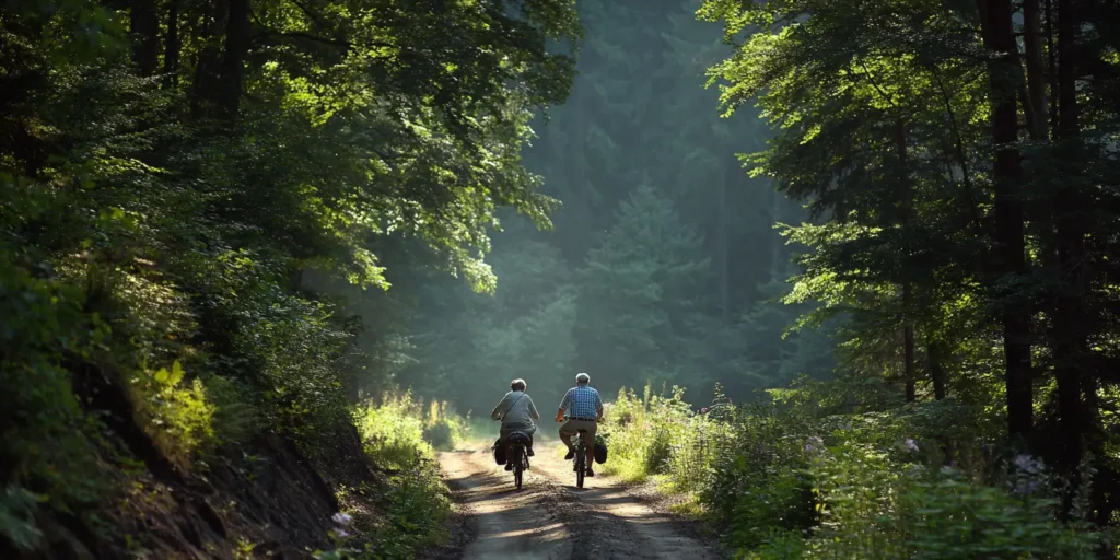 Vācu pensionāri uz kalnu riteņiem