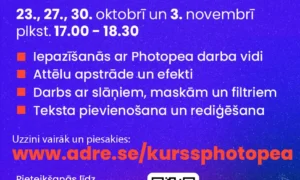 Notiks tiešsaistes kurss “Attēlu apstrāde ar Photopea”
