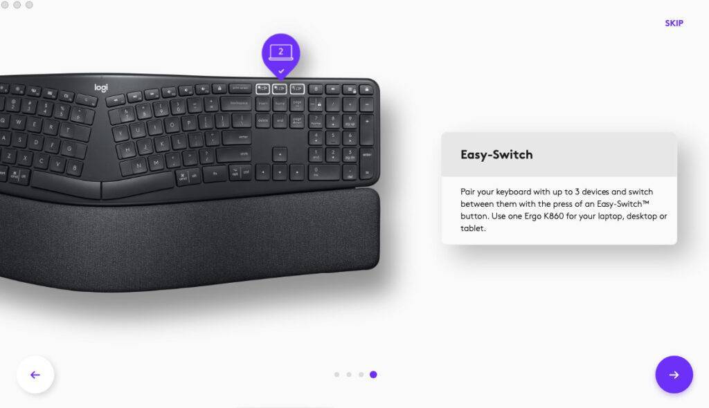 Vai šī ir kosmosa kuģa vadības pults? Nē, tā ir Logitech Ergo K860 klaviatūra 25 Rakstīšanas pieredze un savienojamība