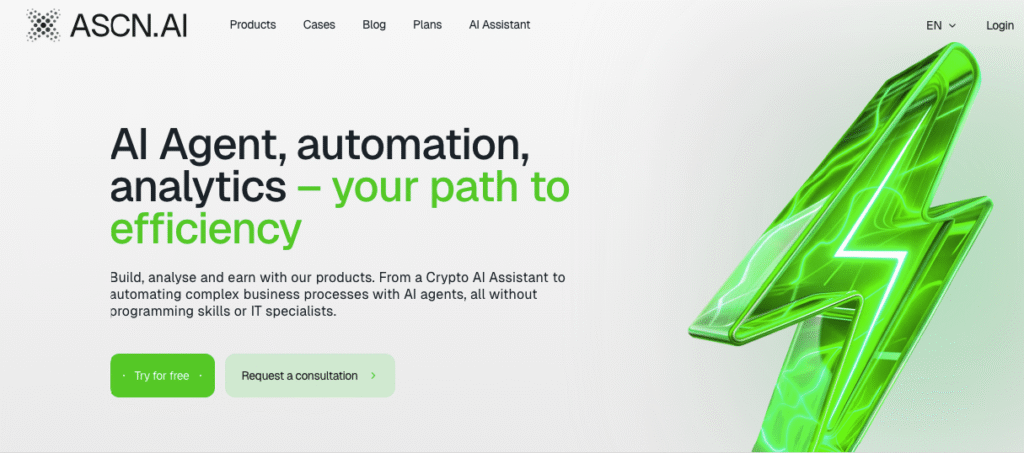 AI Agent Crypto Framework: kā veidot, analizēt un gūt peļņu ar ASCN.ai