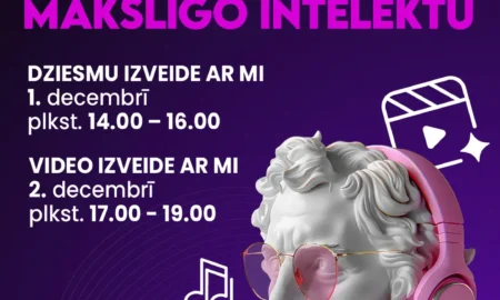 Digitālais centrs piedāvā tiešsaistes nodarbību ciklu “Kā radīt dziesmu un video ar mākslīgo intelektu”