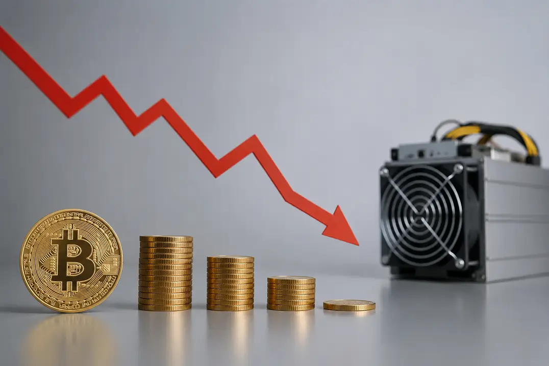 Bitcoin maineri zaudē ieņēmumus: komisiju īpatsvars nokritis līdz 0,69%
