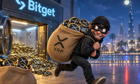 Bitget hakeris pārvieto 83 miljonus dolāru vērtus nozagtos XRP, Ripple tos nevar iesaldēt